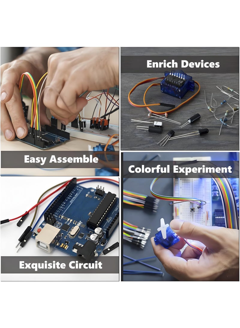 WALALLA UNO Starter Kit with Tutorial and UNO R3 Board Compatible with Arduino IDE STEM Electronics Circuit Breadboard Include 720P Video Courses and Online Technical Support for Beginners - Image 5
